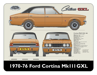 Ford Cortina MkIII GXL 4dr 1970-76 Mouse Mat